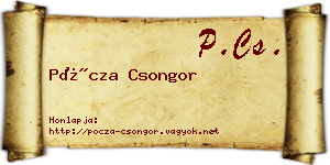 Pócza Csongor névjegykártya